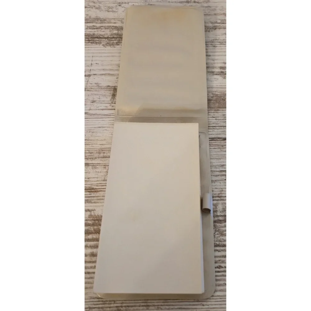 Vintage Slim Note Pad in Decorative Box Shield Emblem Cream Red Gold Stationery